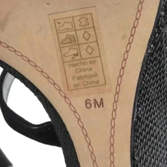 Sam Edelman Leather Wedge Sandal Heel Black Size 6 - Picture 12 of 14